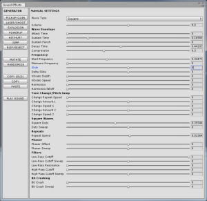 Interface for usfxr 1.2